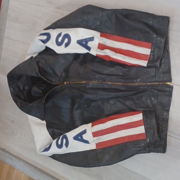 Jackets & Coats American Flag Usa Leather Jacket Vintage Poshmark
